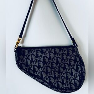 Authentic Vintage Blue Dior Saddle bag (1100)